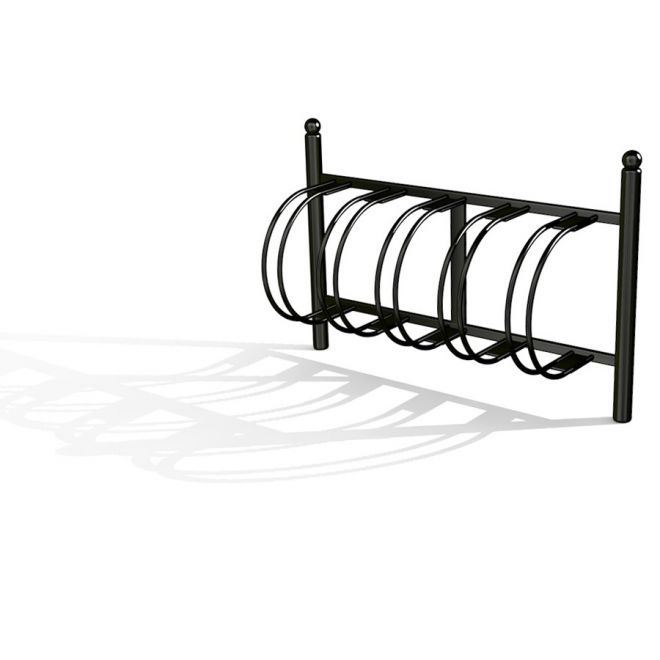 Pyöräteline Bike Stand mustasta metallista.