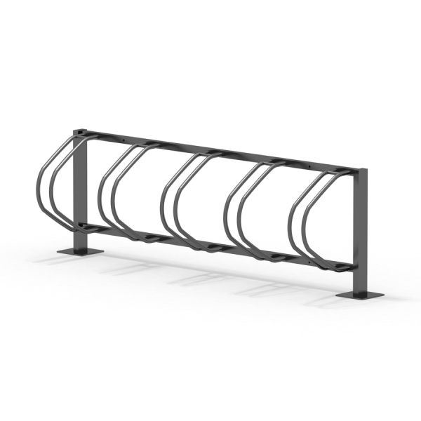 Pyöräteline Bike Stand kuudelle polkupyörälle.