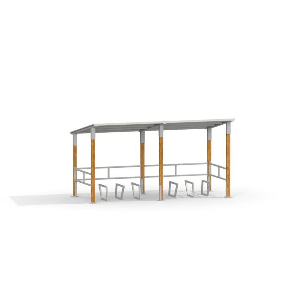 Polkupyöräpysäköinti Bike Parking III - katoksella ja telineillä