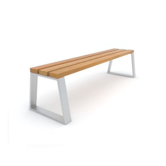 Puisetonkiton Tallin Bench w/o Backrest puusepän penkki metallijaloilla
