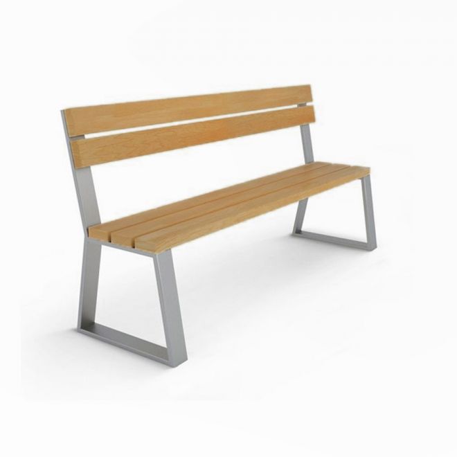 Tallin Bench w/ Backrest - puupenkki selkänojalla