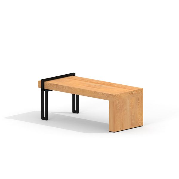 Puiski Thor bench -penkki minimalistisella designilla ja mustilla jaloilla.