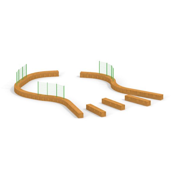 Multiarena Wooden puisimoduulit ja esteet.