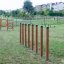 Agility Pujottelu Tolpat koirien esteradalla.