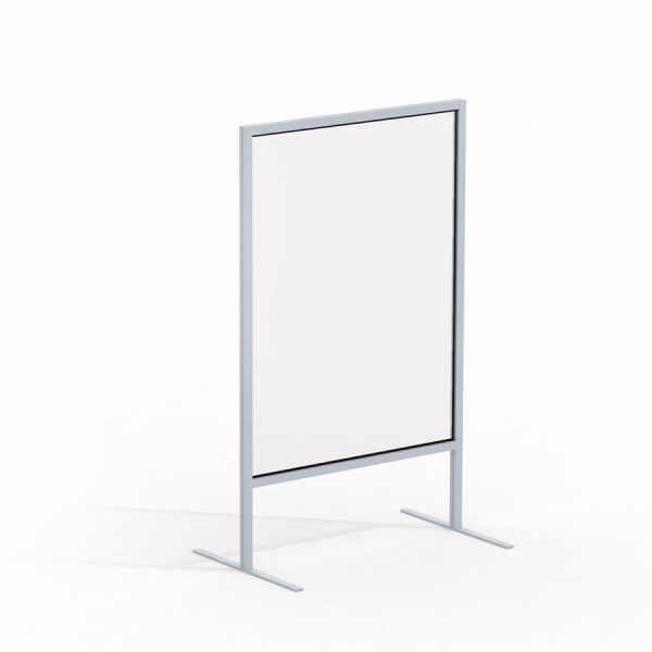 Curtain glass wall 60 x 80 cm, joka on valkoisessa kehyksessä.