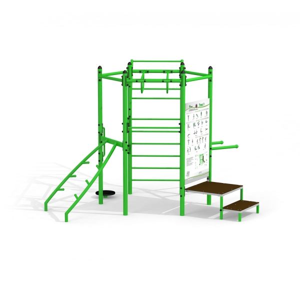 Hexagon Training Set w/ Stairs - ulkokuntosetillä tikapuut ja portaat.