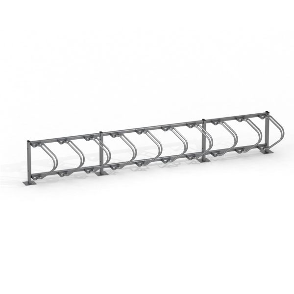 Metallinen pyöräteline Bike Stand 10 pyörien pysäköintiin.