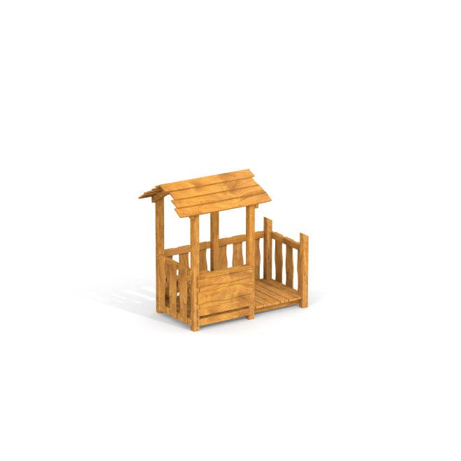 Puinen Veranda house Uvala single playhouse lasten leikkimökki.