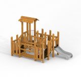 Rubik Uvala wooden playhouse with slide 