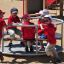 Kids plays on Merry-Go-Round