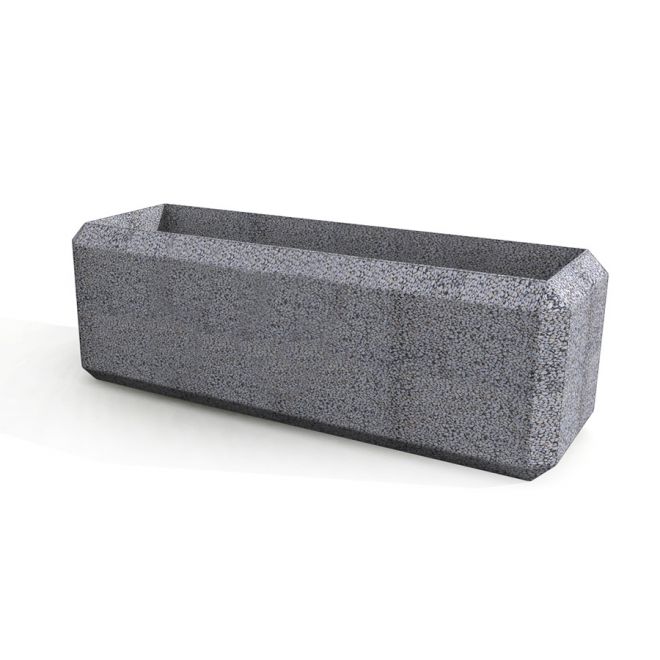 Betoninen Milano-kukkalaatikko suorakulmaisena.