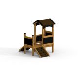 Leikkitalo natur liukuramppilla