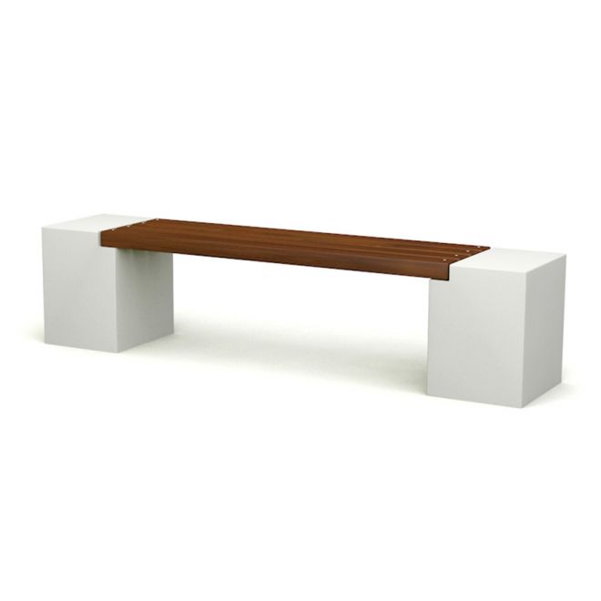 Puupenkki valkoisilla jalustoilla - Vega deco.