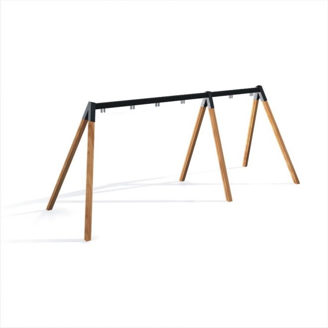 Keinuteline kolmelle 2+1 puurunko, metalliset kiinnikkeet