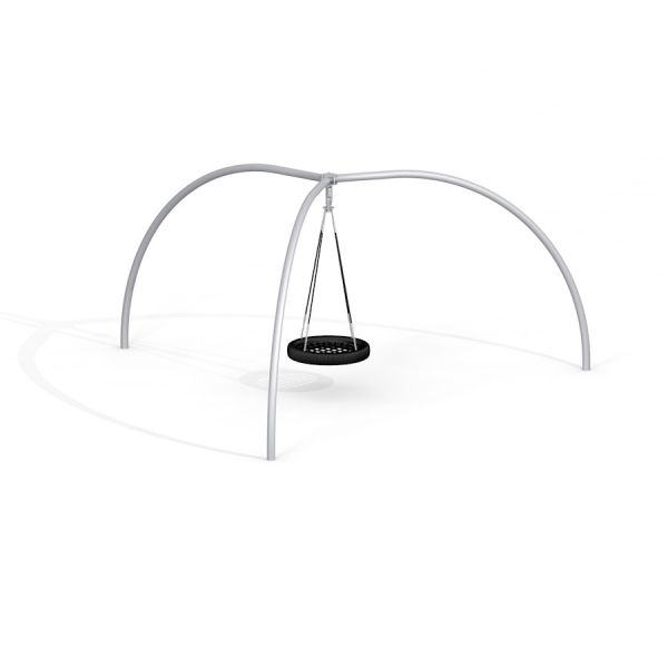 Moderni keinu BNS Swing 3 Posts mustalla istuimella.
